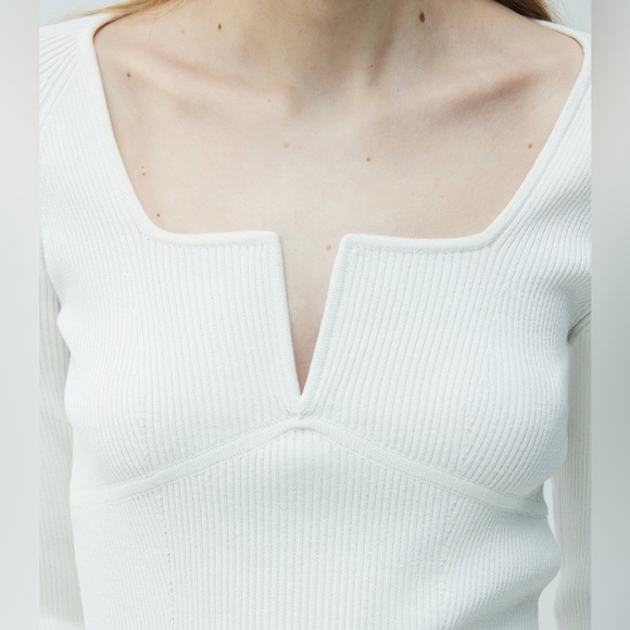 Oak + Fort SQUARE NECK SWEATER size Small - Picture 3 of 9